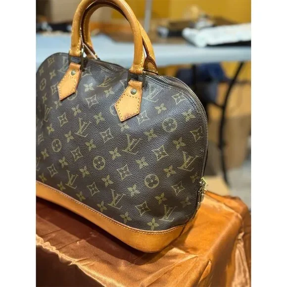 Louis Vuitton Monogram Alma PM Vintage 1994 Satchel Bag Brown with dust bag - Picture 4 of 16
